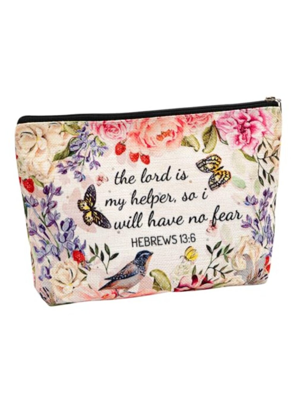 Vintage Floral Cosmetic Bag Inspirational Makeup Travel Organizer